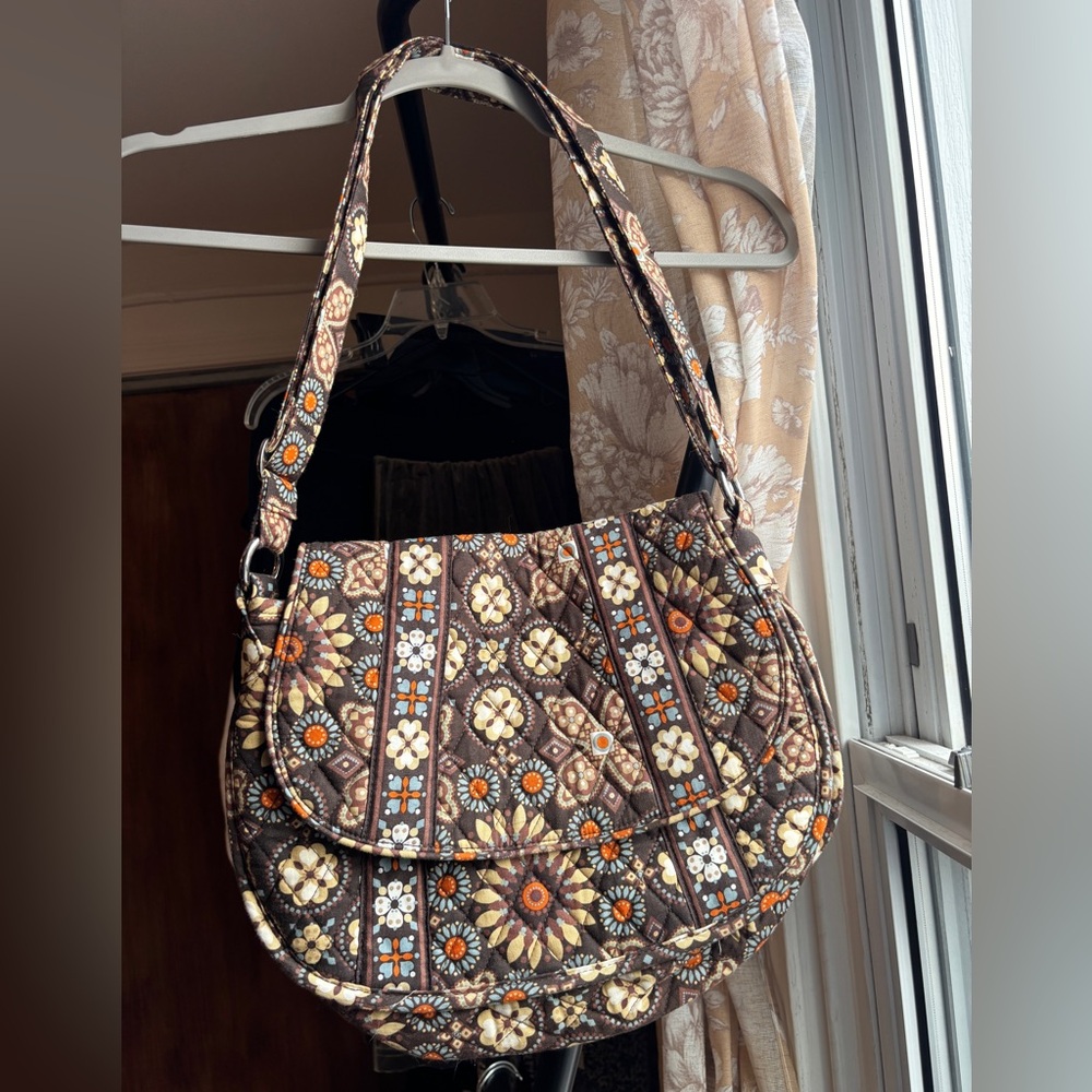 EUC Vera Bradley Canyon Print Purse | Brown Adjustable Crossbody Shoulder Bag - Picture 2 of 16